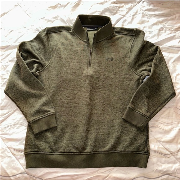 Under Armour Men's Olive Zip-Up Sweater - Picture 1 of 7
